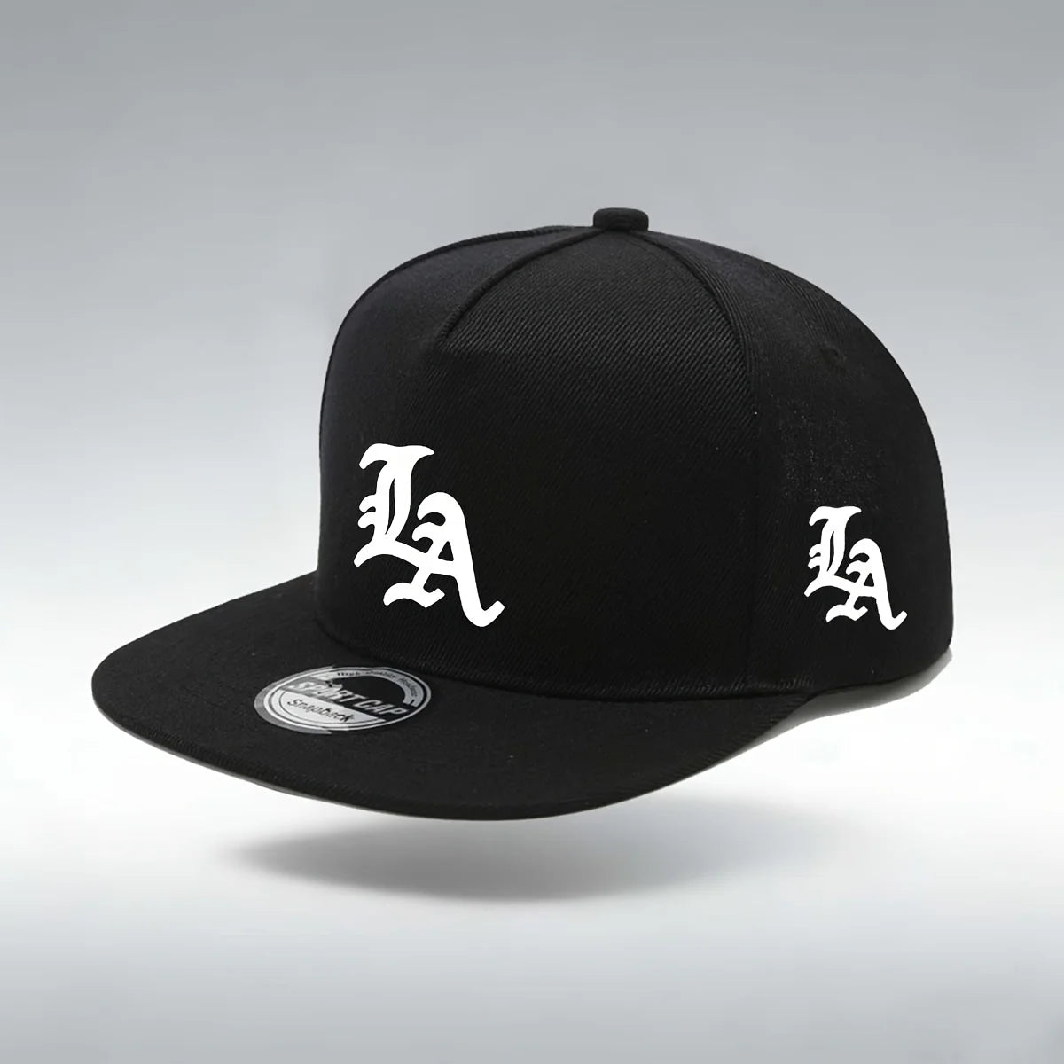 1pc "LA" Letters Print Snapback Cap-Adjustable,Funky Street Hip-Hop Style,Breathable Baseball Hat with Flat Brim for Men & Women