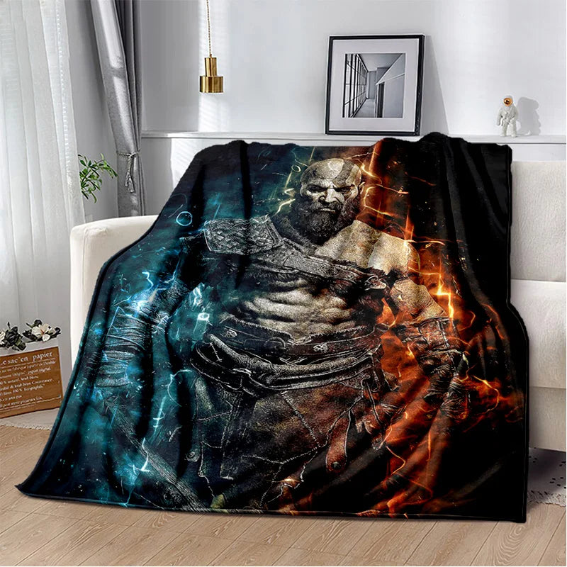 29 Style Kratos God of War Games Cartoon Blanket,Soft Throw Blanket for Home Bedroom Bed Sofa Picnic Travel Office Cover Gifts