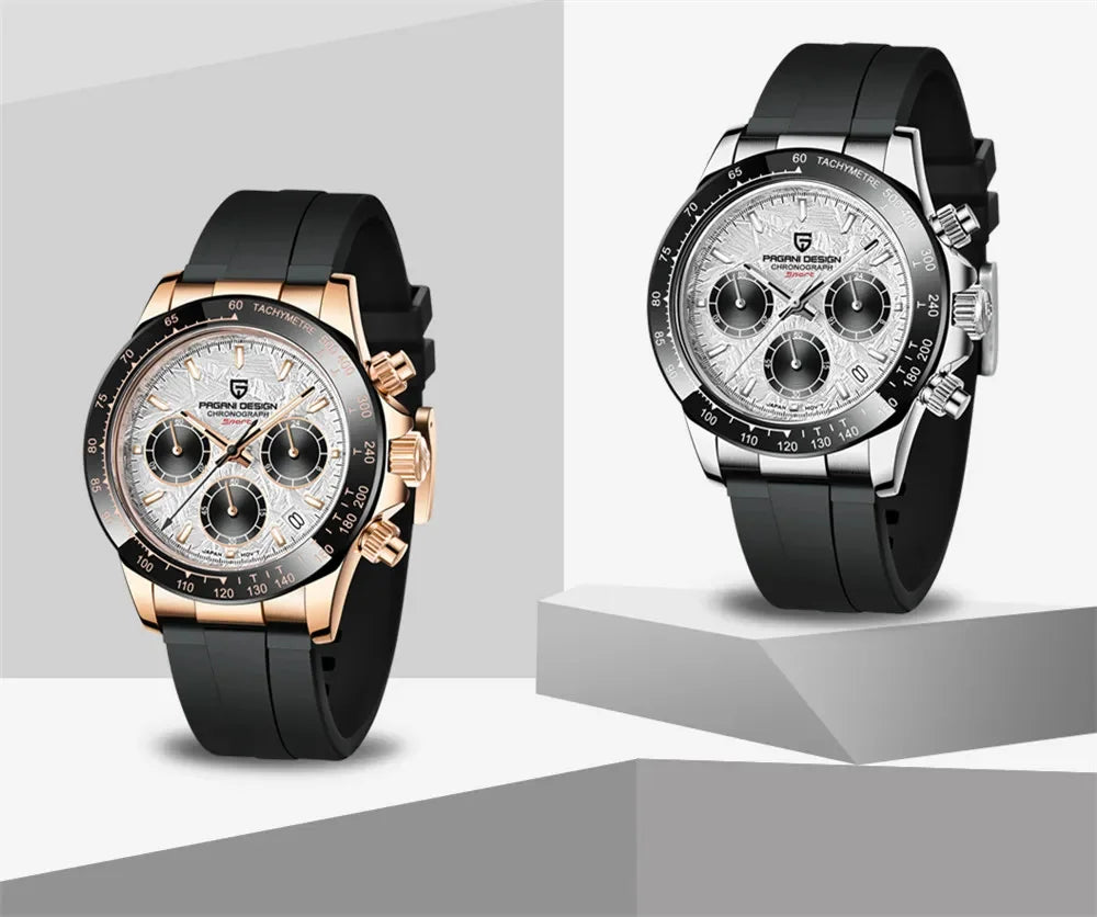Nuovo originale PAGANI DESIGN PD-1664 orologio da uomo di lusso, movimento al quarzo giapponese VK63, zaffiro, impermeabile, cronografo, oro