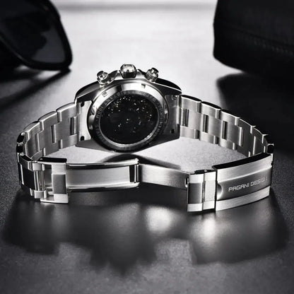 Reloj mecánico automático PAGANI DESIGN para hombre, de acero inoxidable, resistente al agua 10Bar, deportivo, de lujo casual para hombre