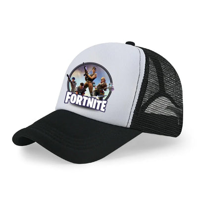 Fortnite Baseball Cap Cartoon Game Printed Hat Kids Summer Breathable Mesh Hat Adjustable Peaked Cap Childrens Birthday Gift