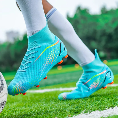 Men Football Boots Professional Outdoor Unisex Soccer Shoes Soccer Training Turf Futsal Match Grass Cleats Non-slip Breathable