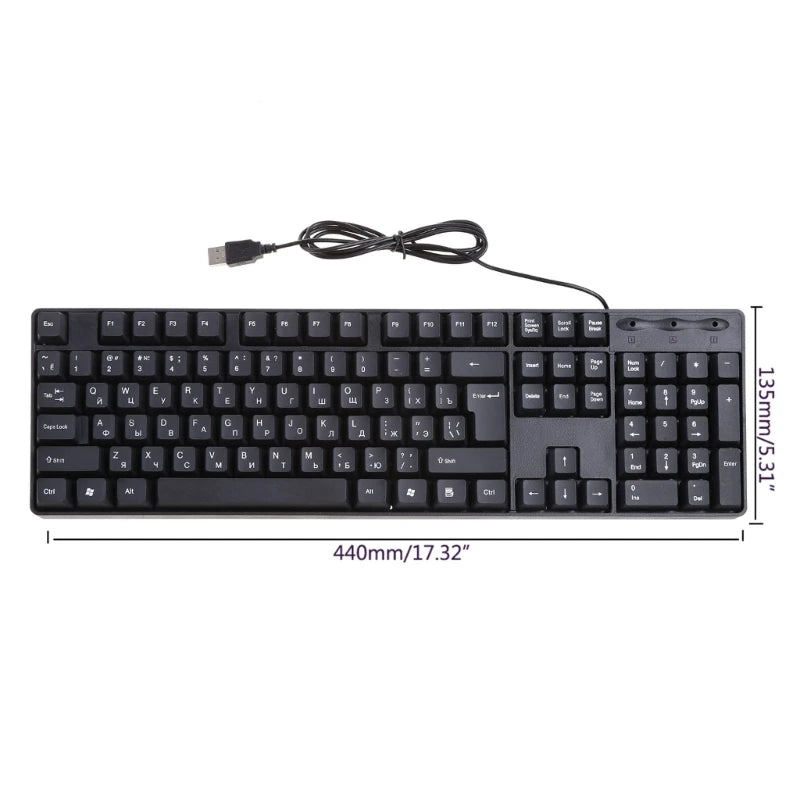 Tastiera ergonomica USB per PC, tastiera russa / tastiera inglese, dropshipping