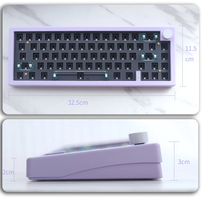 Kit de teclado mecánico personalizado GMK67 65% Gasket Bluetooth 2.4G inalámbrico, intercambiable en caliente, con retroiluminación RGB