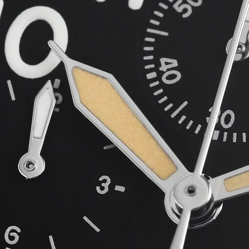 Orologio cronografo al quarzo Militado VK61 VK67, 39mm, cassa in acciaio inox 316L, 3 quadranti, impermeabile 100M, orologio militare multifunzione