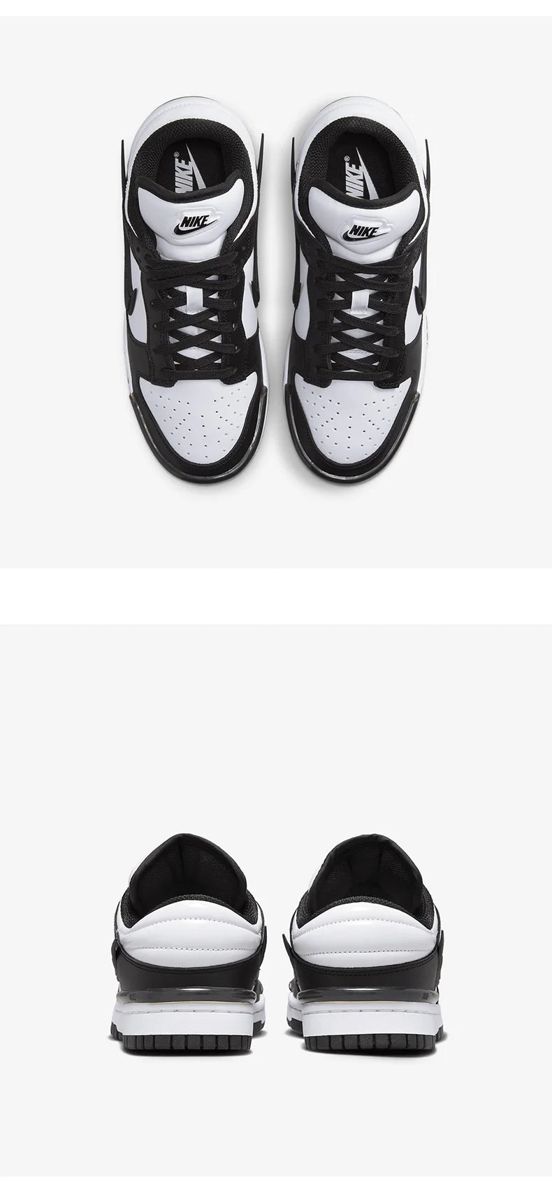 Scarpe casual minimaliste da donna Nike ufficiali e autentiche, traspiranti, con lacci e suola spessa DZ2794-001