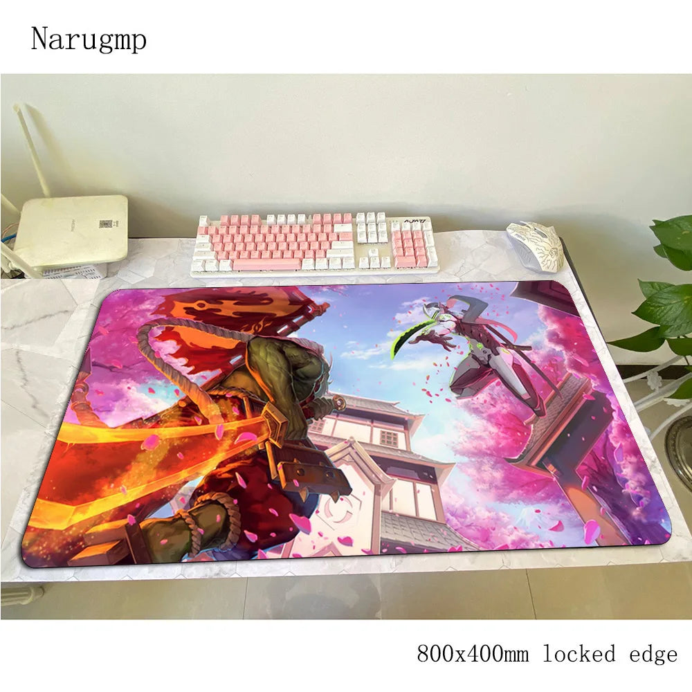 Alfombrilla de ratón gaming Overwatch 80x40cm, alfombrilla grande para ratón, regalo de Halloween, tapete gamer amplio para escritorio de ordenador, mousepad para notebook y PC