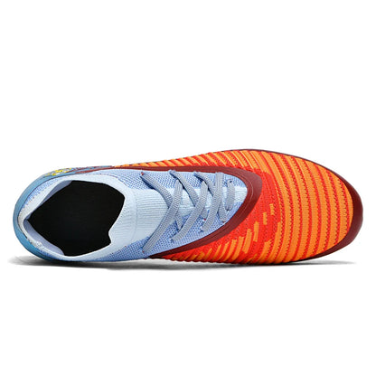 Nuevas zapatillas de fútbol para hombre, botas antideslizantes para adulto, deporte al aire libre para niño, tacos largos de entrenamiento, transpirables y cómodas para partido