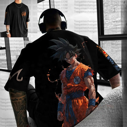 Camiseta de verano 2025 Son Goku Dragon Ball Anime para hombre, estilo Harajuku oversize retro urbano, tops unisex informales holgados de manga corta para mujer