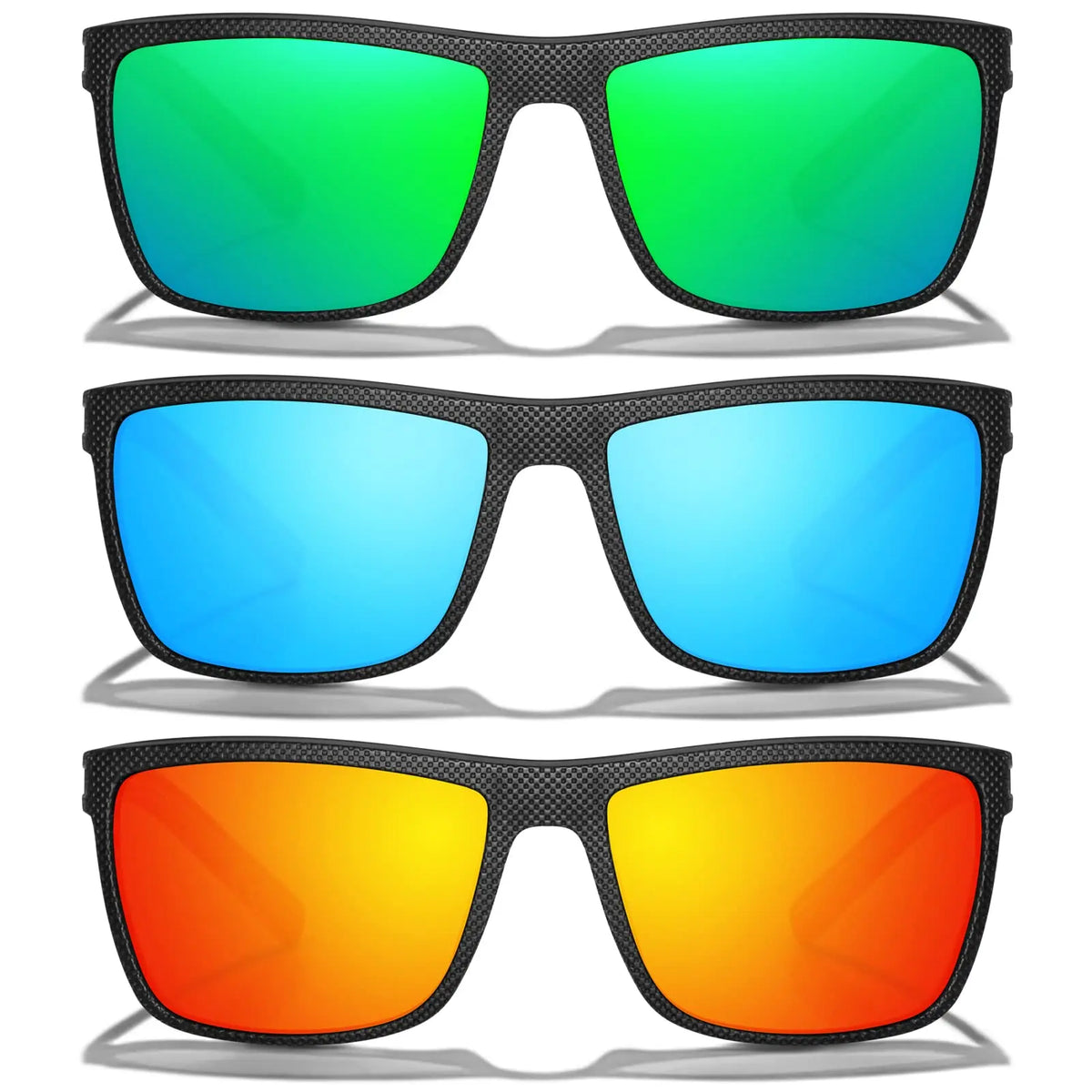 3PCS Signature Retro Square Sunglasses UV400 Spring Hinges Lightweight Gift Ready for Daily & Vacation Unbox Elegance