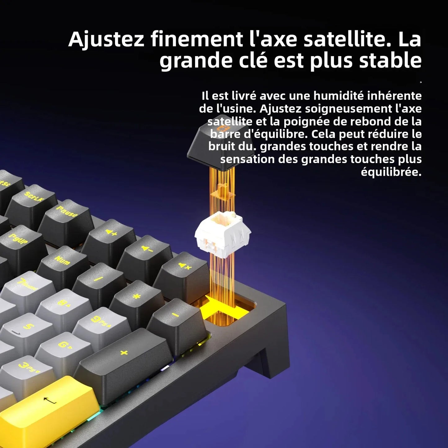 Tastiera meccanica da gaming cablata a 108 tasti con retroilluminazione RGB | Chip da gaming | Bassa latenza | Anti-ghosting | per gamer PC Win/Mac