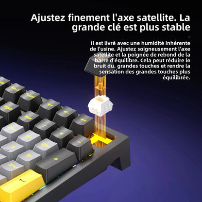 Tastiera meccanica da gaming cablata a 108 tasti con retroilluminazione RGB | Chip da gaming | Bassa latenza | Anti-ghosting | per gamer PC Win/Mac
