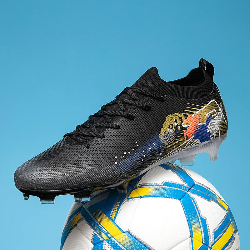 Nouvelles chaussures de football pour hommes, chaussures d'entraînement, chaussures de soccer, crampons longs FG, chaussures d'extérieur antidérapantes, chaussures de match ultralégères, livraison directe