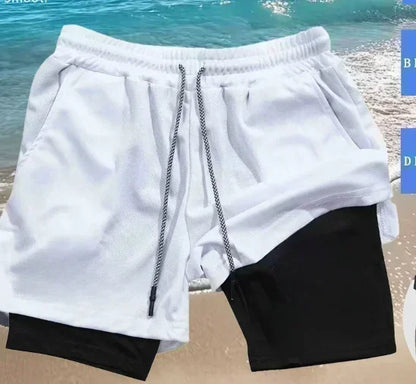 Dragon Ball Summer Men's Shorts Anime Printed Sports Pants Breathable Quick Drying Double Layer Shorts Gym Pants 2026 Streetwear
