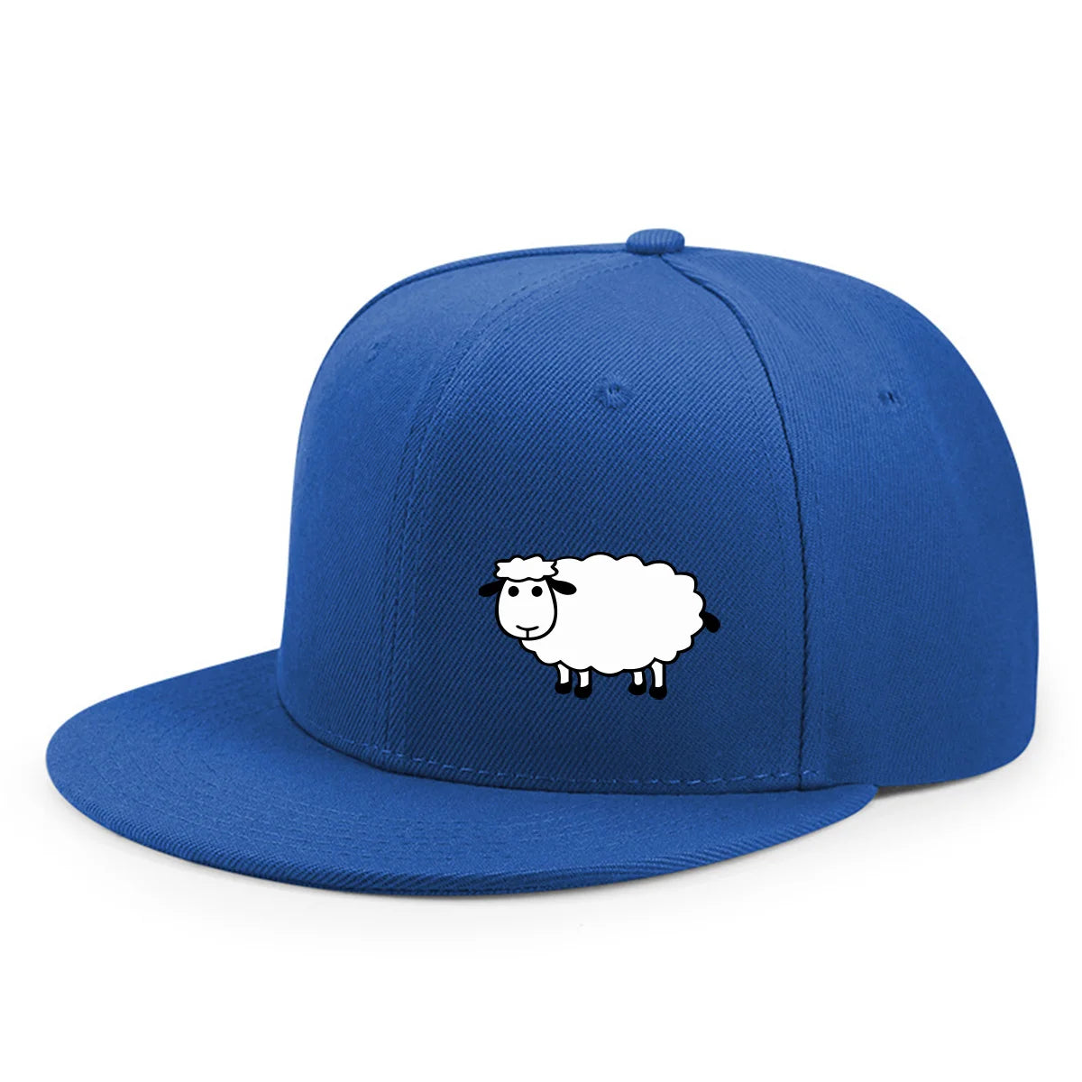 Unisex Adjustable Baseball Cap - Street Style Flat Brimmed Sheep Pattern Hat Casual Versatile And Personalized Hat