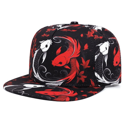 2025 Personalized New Flat brimmed Hat Printed Animal Street Hip Hop Hat Skateboarding Hat Leisure Sunshade Baseball Hat Unisex