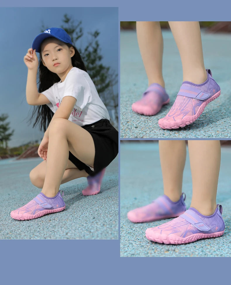 Nuevos zapatos de playa y buceo rápido para niños y niñas Qianjiang, zapatos de natación, calzado para fitness en interiores y zapatos de baño 29-38#