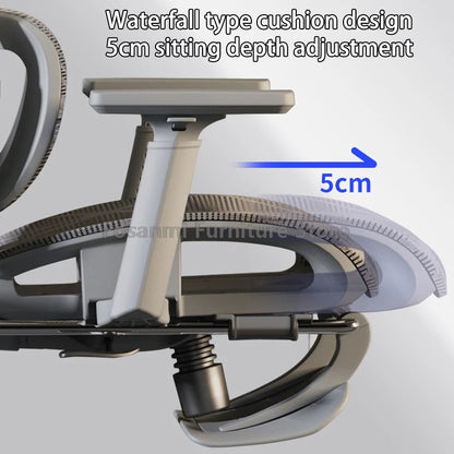 Sedia da ufficio per computer in mesh traspirante con braccioli e supporto lombare, sedia da scrivania ergonomica regolabile, sedia da gaming per la casa con poggiatesta