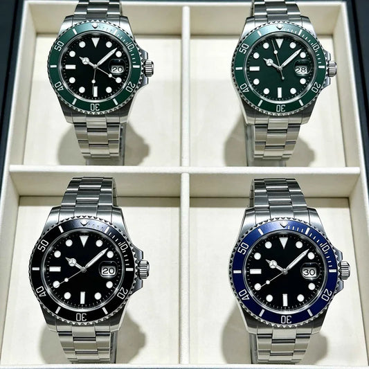 40mm Men's Automatic Movement 904l Stainless Steel Luxury Watches-r