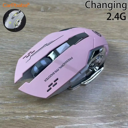 Mouse gaming Carpbaba GM6 per gamer, mouse ottico cablato regolabile con LED, cavo USB, mouse silenzioso per laptop e PC