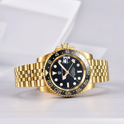 New 1662 PAGANI DESIGN GMT Automatic Watch 40mm Men's Wristwatch Top Brand 100M Waterproof Mechanical Wristwatches for Men Cloc