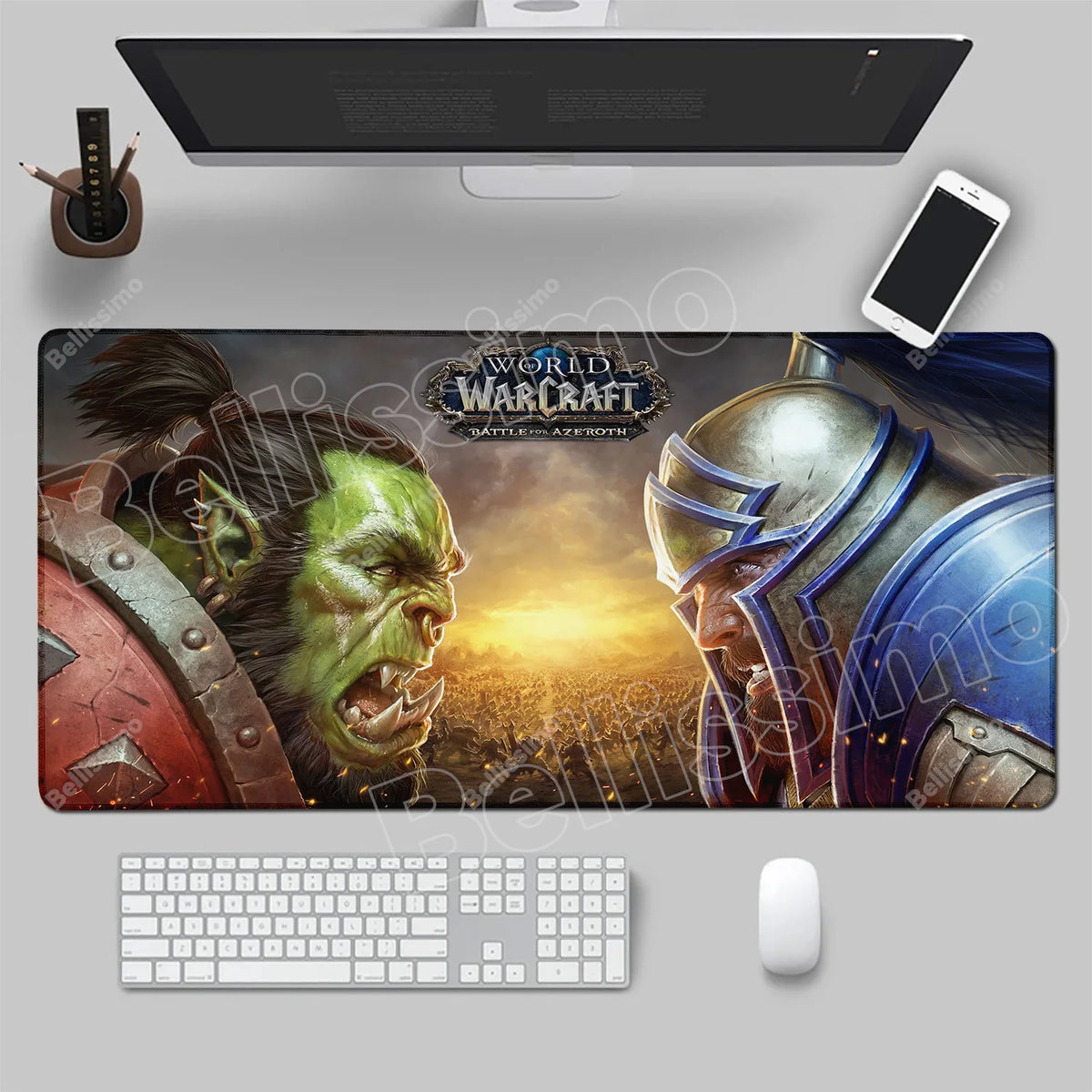 World Of Warcraft 90x40 stor gaming-musemåtte til spilbord, Csgo, naturgummimåtte, Grande Gamer, XXL computermusemåtte