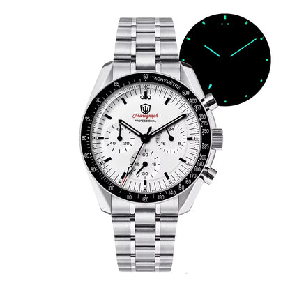 Reloj para hombre Watchdives New Wd1863 de cuarzo VK63, cronógrafo, cristal de zafiro abombado, resistente al agua, 39Mm, acero, marca líder, lujo, negocios