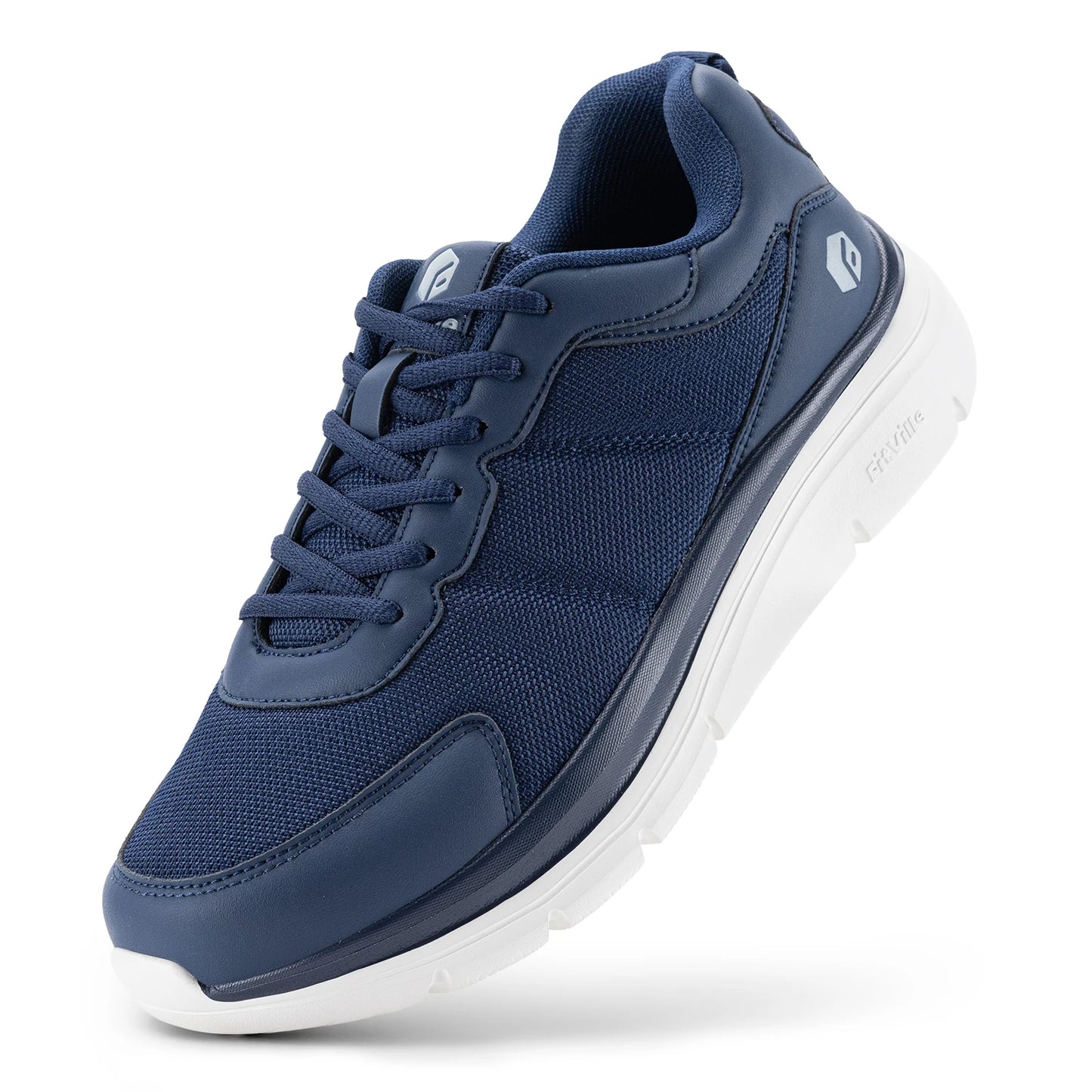 Scarpe da camminata FitVille da uomo, larghezza ampia, massima ammortizzazione, sneakers sportive leggere per alleviare il dolore da fascite plantare