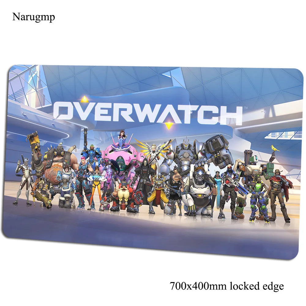 Alfombrilla de ratón Overwatch 700x400x3mm gaming anime con personalidad, esterilla de escritorio para oficina y notebook, regalo para niño, padmouse para juegos PC gamer