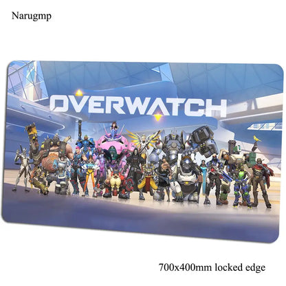 Alfombrilla de ratón Overwatch 700x400x3mm gaming anime con personalidad, esterilla de escritorio para oficina y notebook, regalo para niño, padmouse para juegos PC gamer