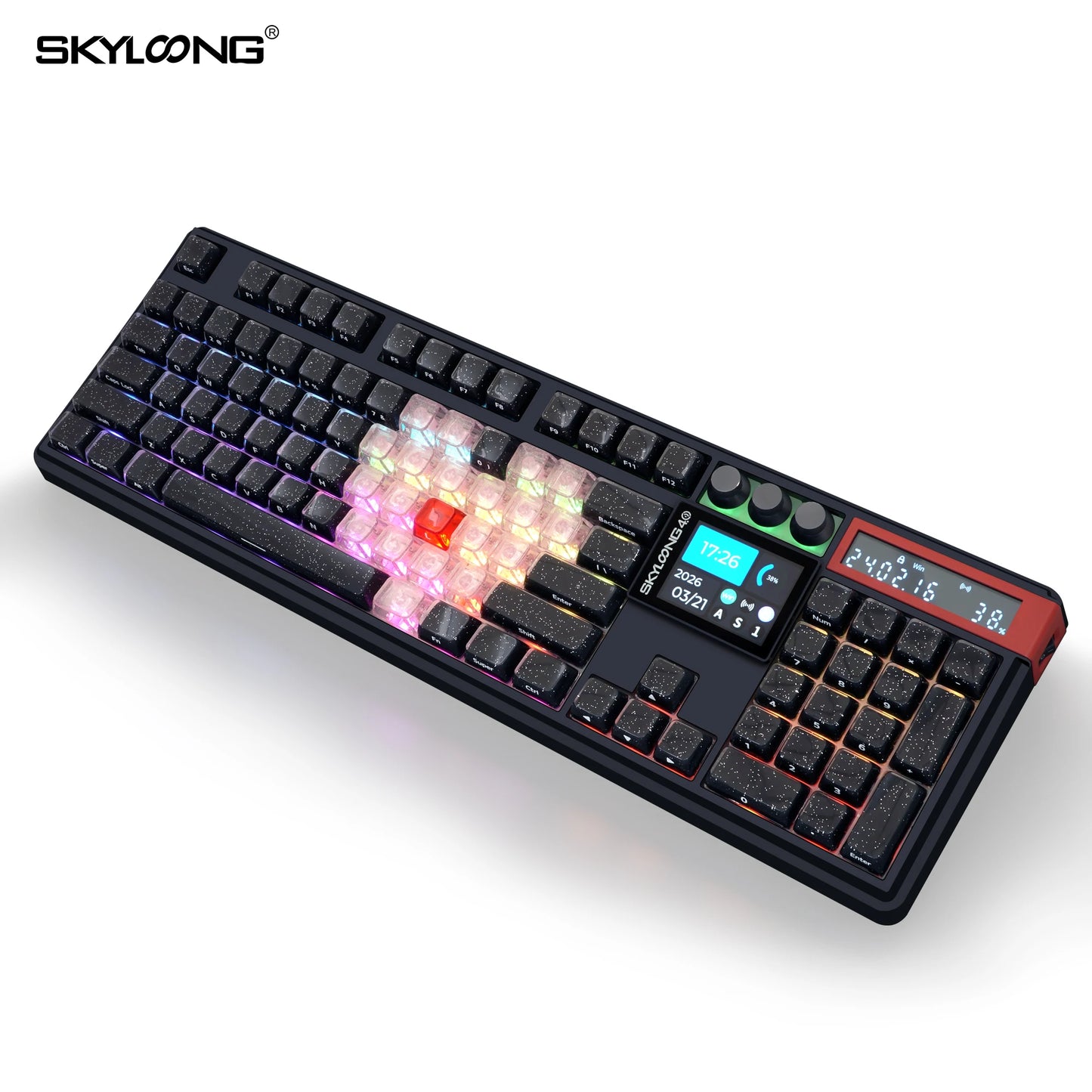 Teclado mecánico inalámbrico SKYLOONG GK104 Pro 100% personalizado, teclado con interruptores intercambiables en caliente de bajo ruido para PC gamer y accesorios de oficina