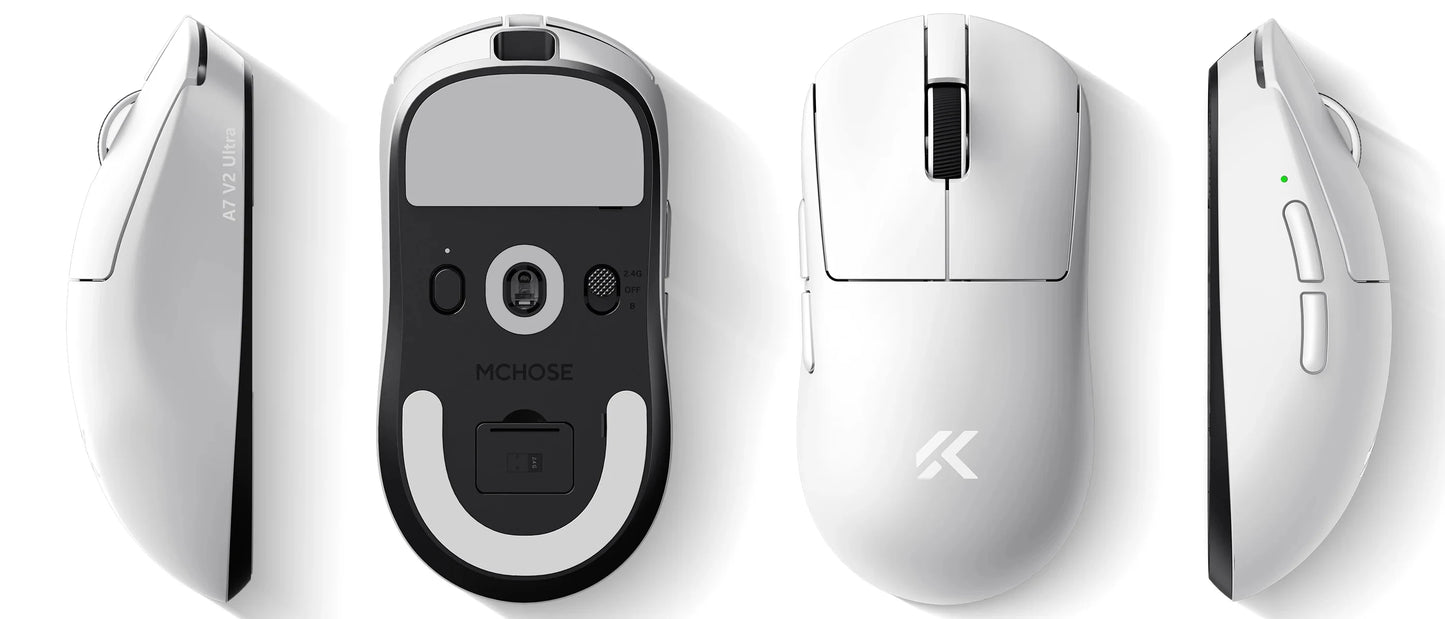 MCHOSE A7 V2 Lightweight Wireless Gaming Mouse, PAW3950 Sensor, Dual 8000Hz Polling Rate, 42,000 DPI Esports Gaming Mouse for PC & Office