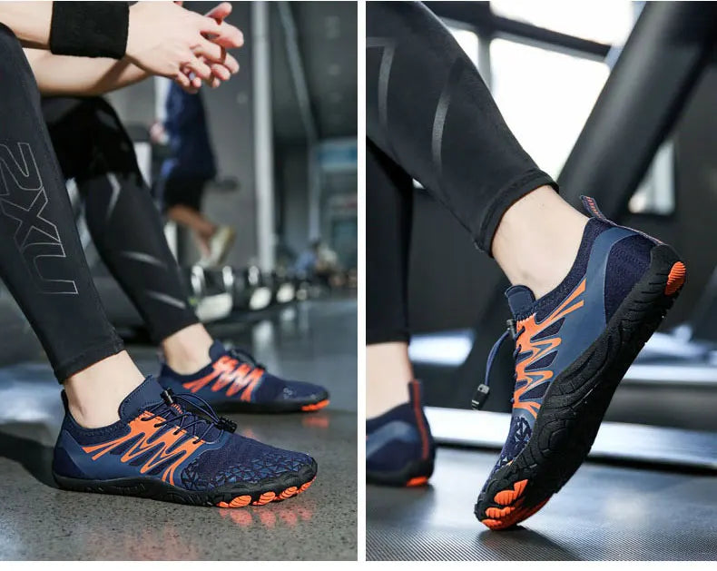 EOCENE men and women barefoot outdoor sports aqua shoes, quick-dry beach swimming fitness wading hiking cycling water sneakers