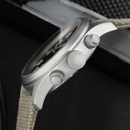 Orologio cronografo al quarzo Militado VK61 VK67, 39mm, cassa in acciaio inox 316L, 3 quadranti, impermeabile 100M, orologio militare multifunzione