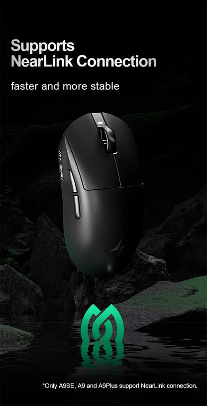 Mouse gaming wireless ATK Dragonfly A9 Ultra PAW3950 ultraleggero tri-mode ergonomico e-sport per gamer FPS A9 SE Plus