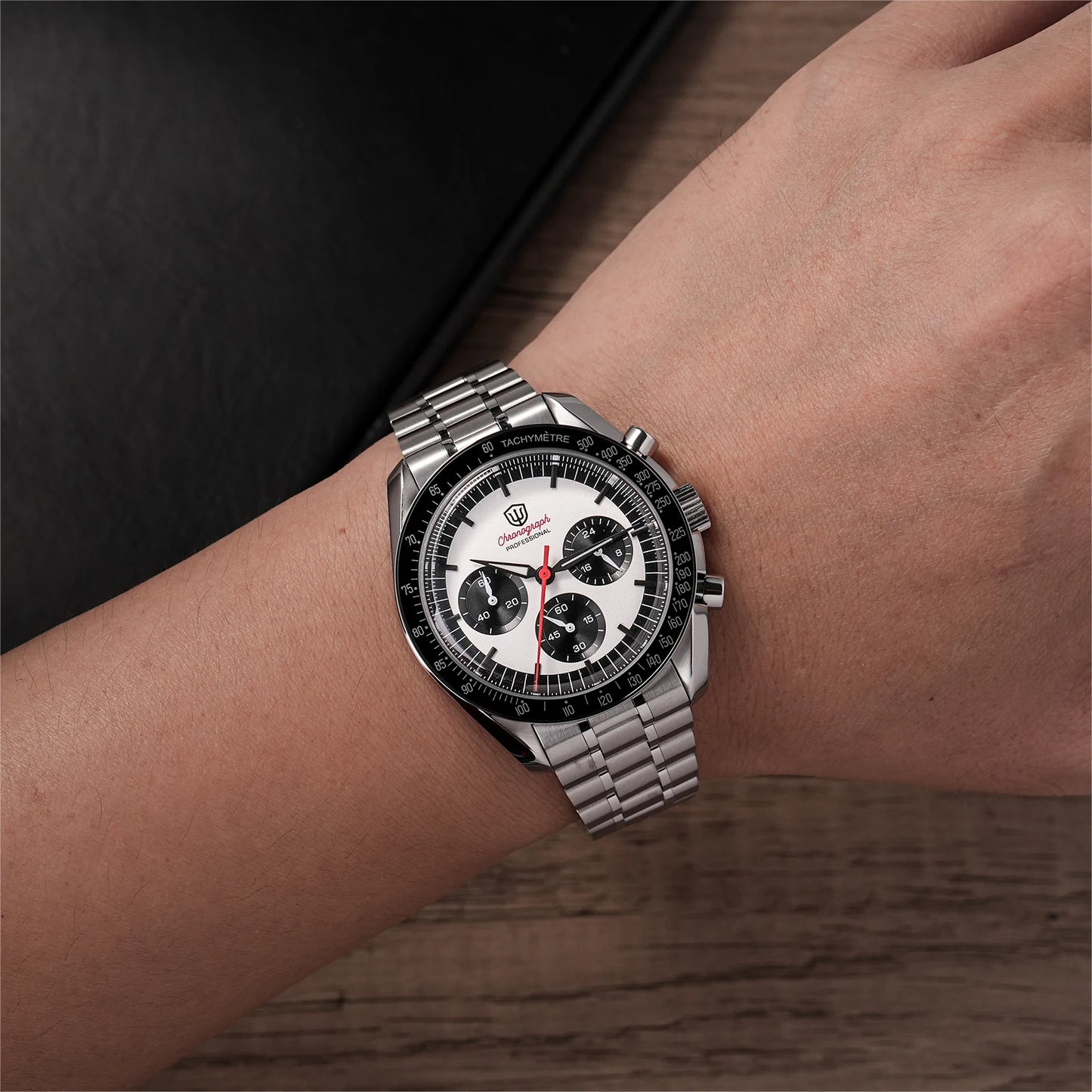 Reloj para hombre Watchdives New Wd1863 de cuarzo VK63, cronógrafo, cristal de zafiro abombado, resistente al agua, 39Mm, acero, marca líder, lujo, negocios