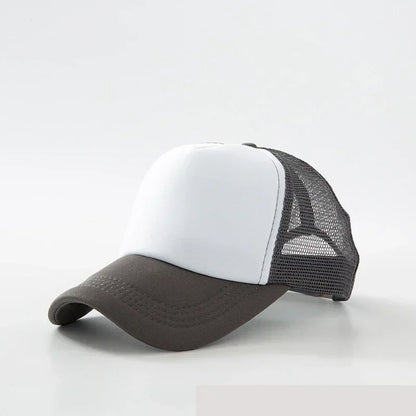 Custom Hat with Logo Printing Polyester Mesh Trucker Hat Adjustable Dad DIY Logo Baseball Cap for Men Women