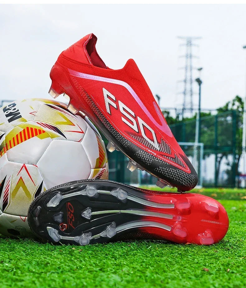 New Men Soccer Shoes Hot-selling Grass Cleats High-quality Match Outdoor Football Boots Non-Slip Boys Sneakers High-top Light