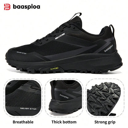 Ténis de caminhada para homem Baasploa: calçado de moda para atividades ao ar livre, leve e respirável; calçado casual masculino antiderrapante e resistente ao desgaste, ideal para escalada