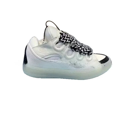 Scarpe skate comode con tacco alto, suola spessa, stile casual sportivo dad shoes, nuovo stile vietnamita cambogiano, slip-on con nodo