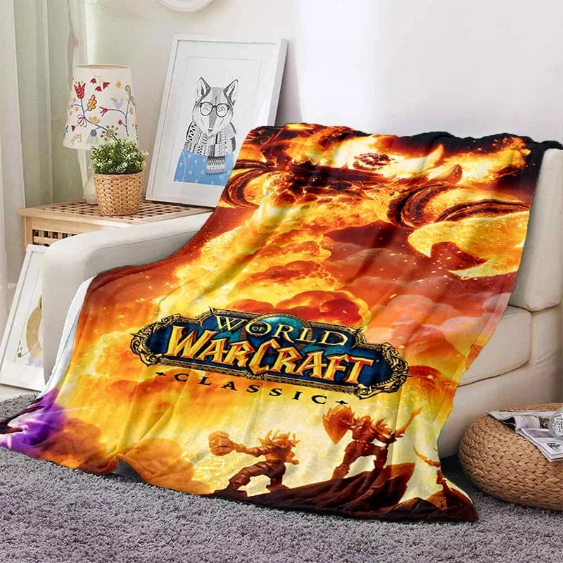 WOW, World of Warcraft  Demon Hunter, Lich King Game 3D Soft Blankets,Throw Blanket for Picnic Beds Sofa Home Bedroom Kids Gifts