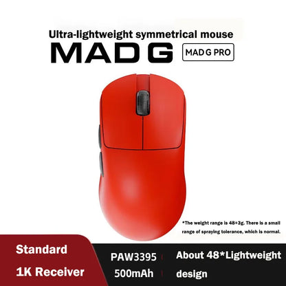 Ratón inalámbrico ultraligero FGG Madlions Mad G Pro Max original 8K HZ de doble modo, baja latencia PAW3395, accesorios gamer y regalos