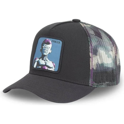 Dragon Ball Buu Goku-kasket – sommerrejse-kasket med skygge til mænd, broderet, hiphop-stil, solskærm, justerbar trucker-meshkasket