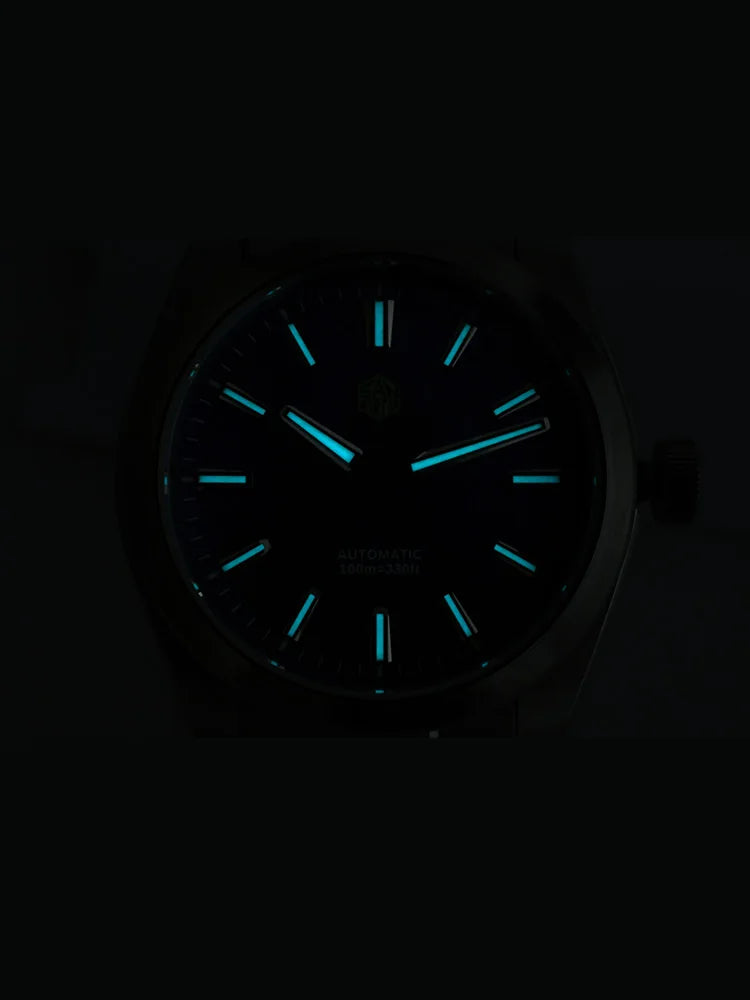 San Martin 39mm MOP Dial Sport Gada Watch Luxury Dress Men Miyota 90S5 Automatic Mechanical Wristwatch Waterproof 100m SN0144