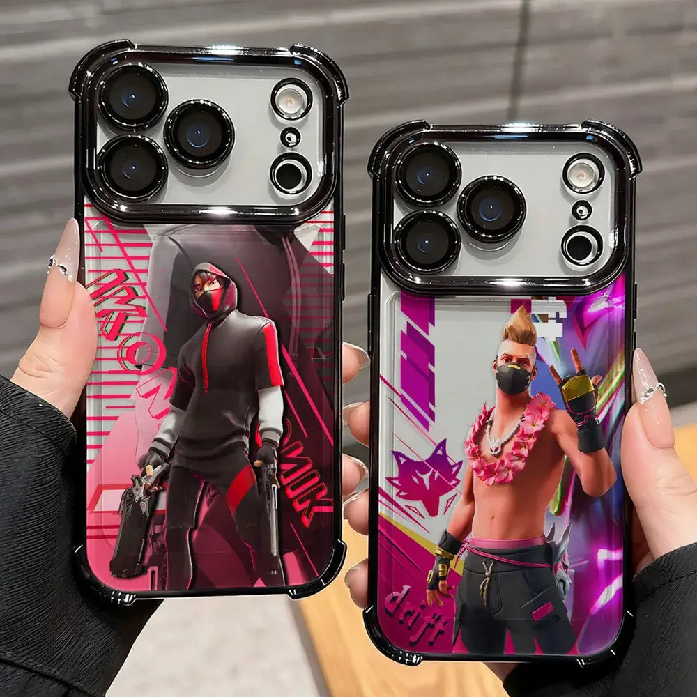Cartoon Games F-Fortnite Plating Phone Case For Xiaomi 15T 15 14 13 Poco M7 F7 F4 F5 X7 X6 X5 Pro Ultra 4G 5G Anti Fall Airbag