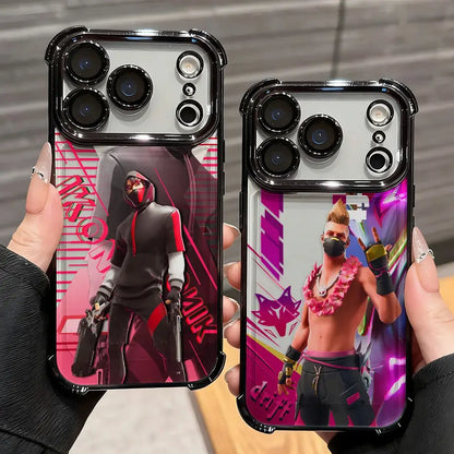 Cartoon Games F-Fortnite Plating Phone Case For Xiaomi 15T 15 14 13 Poco M7 F7 F4 F5 X7 X6 X5 Pro Ultra 4G 5G Anti Fall Airbag