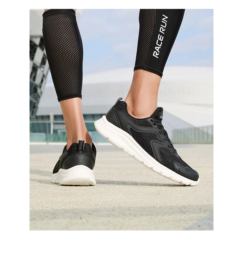 Xtep Sports Shoes Men’s Mesh Breathable Running Shoes, Winter Marathon Black White Men’s Sports Sneakers, Model 879119110110