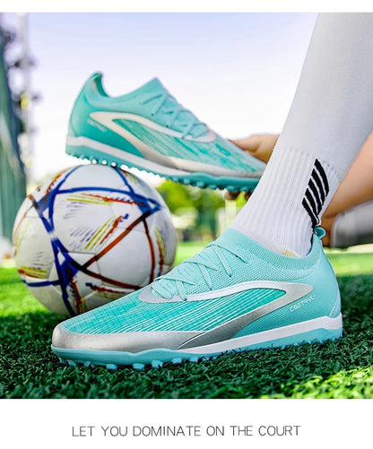 New Men's Football Boots Non-Slip Soccer Shoes Sport Outdoor Cleats Breathable Adult Long Spikes Training Boys Match Comfortable