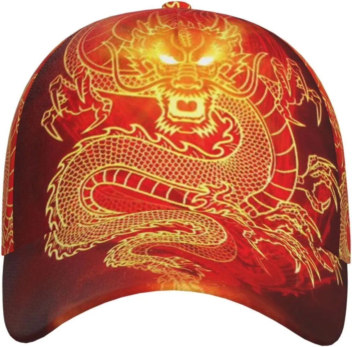 Casquette Snapback Dragon - Casquettes de baseball pour hommes - Casquette de soleil pour hommes - Casquette Trucker ajustable et tendance pour femmes et hommes
