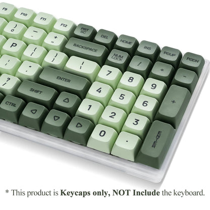 Juego de 125 teclas XDA PBT Matcha Green para teclado mecánico de 61/64/68/75/87/98/104/108 teclas compatible con Cherry/Gateron/Otemu/Kailh
